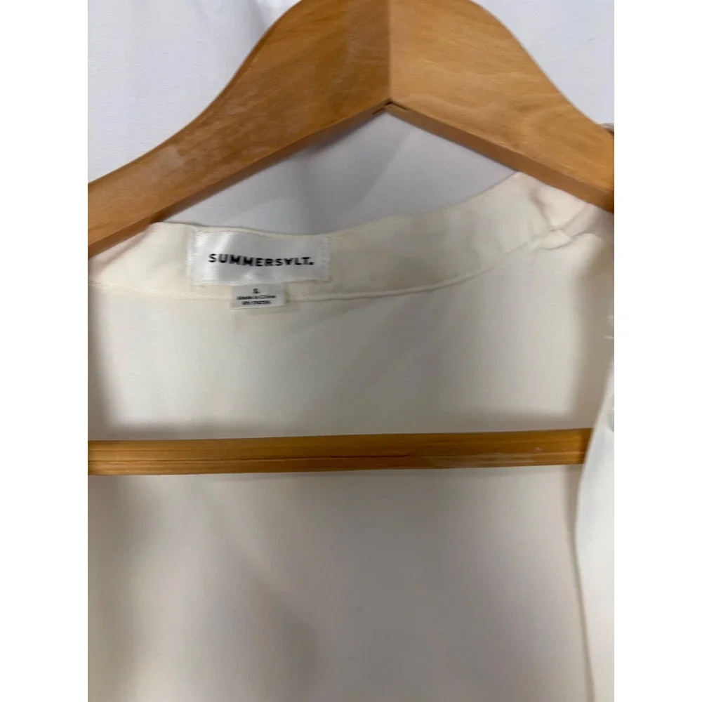 Summersalt Effortless Shirtdress Cover-Up‎ White Maxi Large Beach Honeymoon Euro